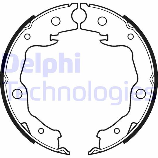 LS2116 - Brake Shoe Set, parking brake 