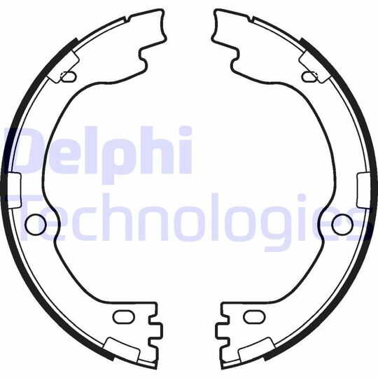 LS2119 - Brake Shoe Set, parking brake 