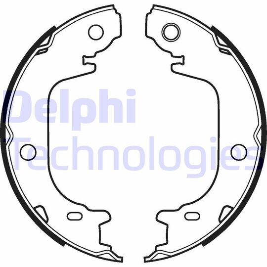 LS2122 - Brake Shoe Set, parking brake 