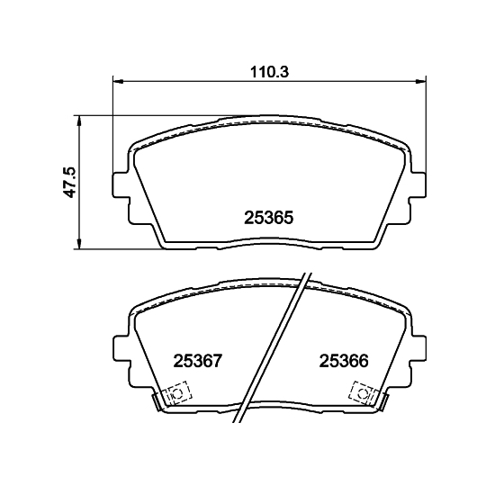 MDB3297 - Brake Pad Set, disc brake 