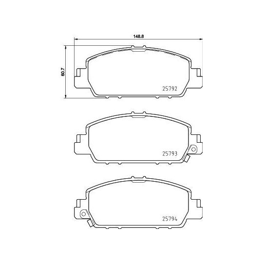 MDB3431 - Brake Pad Set, disc brake 