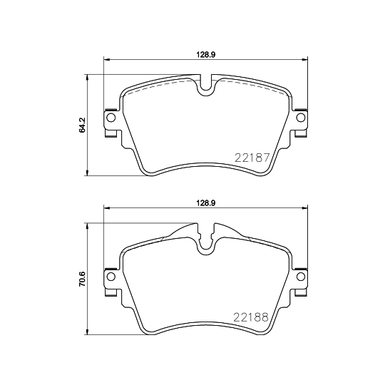 MDB3734 - Brake Pad Set, disc brake 