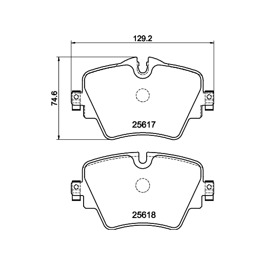 MDB3757 - Brake Pad Set, disc brake 