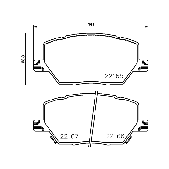 MDB3770 - Brake Pad Set, disc brake 