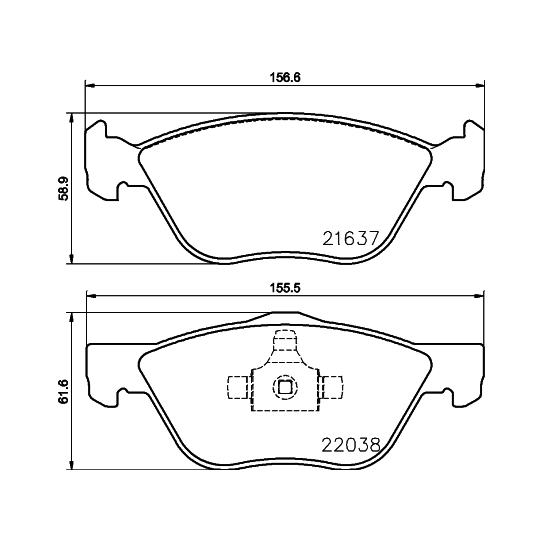 MDB3796 - Brake Pad Set, disc brake 