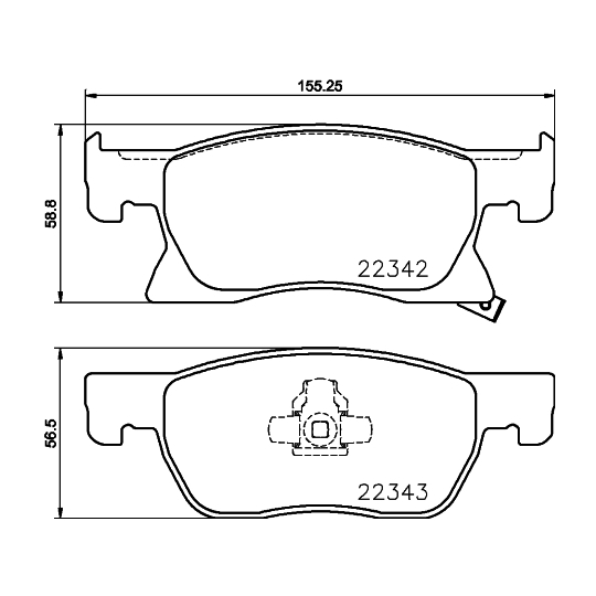 MDB3844 - Brake Pad Set, disc brake 