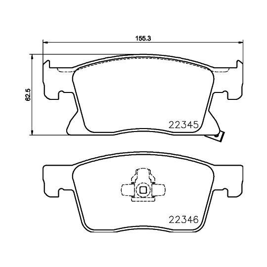 MDB3845 - Brake Pad Set, disc brake 