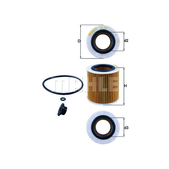 OX 387D1 - Oil filter 