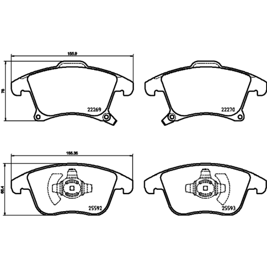 P 24 173 - Brake Pad Set, disc brake 