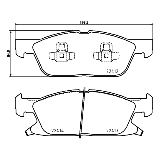 P 24 188 - Brake Pad Set, disc brake 