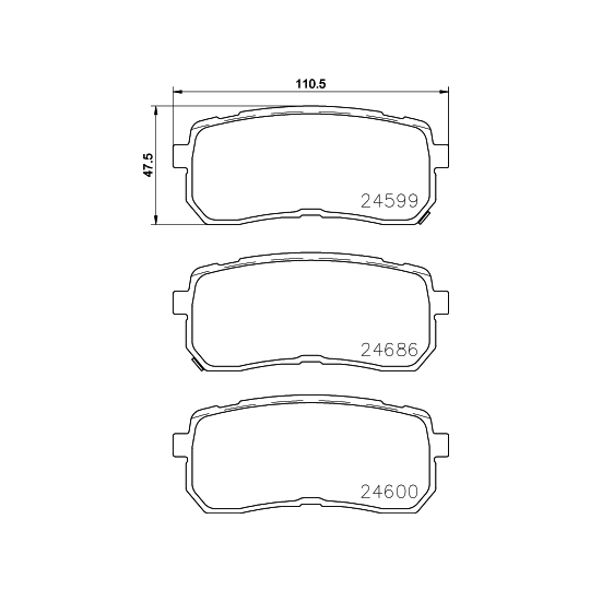 P 30 080 - Brake Pad Set, disc brake 