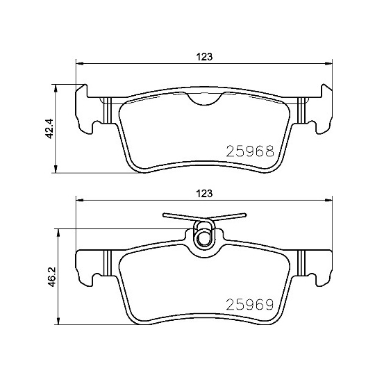 P 61 126 - Brake Pad Set, disc brake 