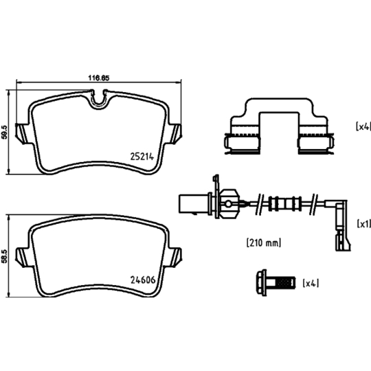 P 85 150 - Brake Pad Set, disc brake 