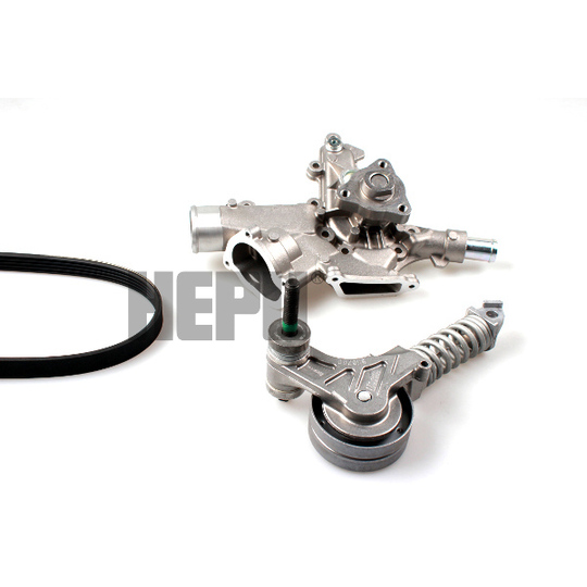 PK03220 - Water Pump + V-Ribbed Belt Set 
