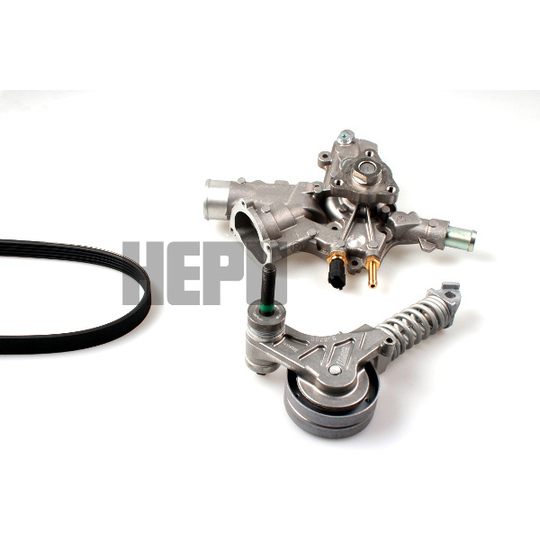 PK03341 - Water Pump + V-Ribbed Belt Set 