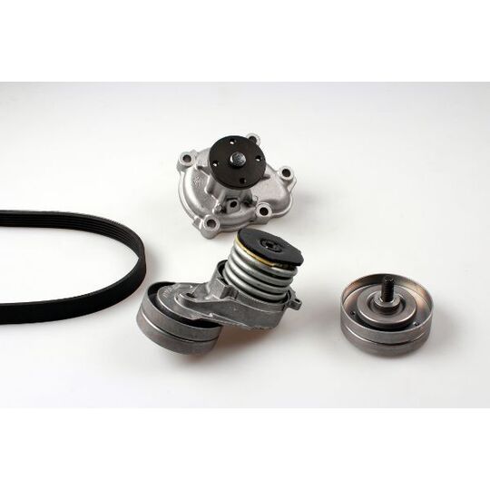 PK03410 - Water Pump + V-Ribbed Belt Set 