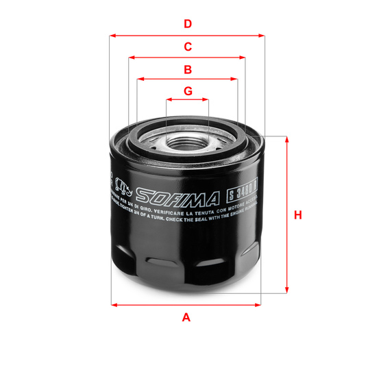 S 3480 R - Oil filter 