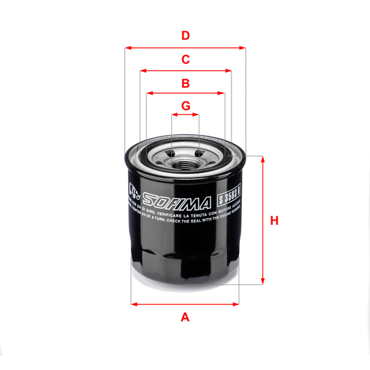 S 3583 R - Oil filter 