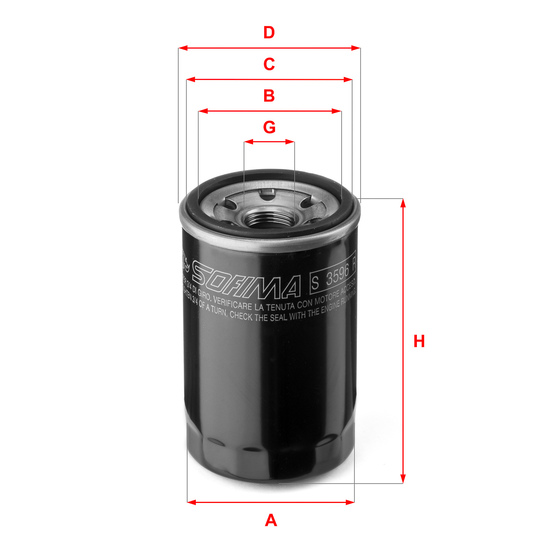 S 3596 R - Oil filter 