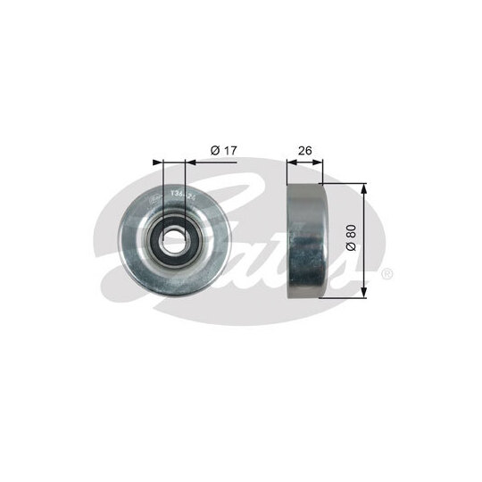 T36424 - Deflection/Guide Pulley, v-ribbed belt 