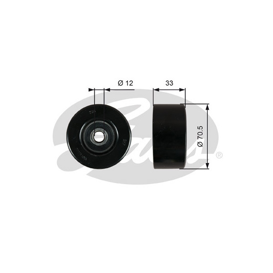 T36762 - Deflection/Guide Pulley, v-ribbed belt 