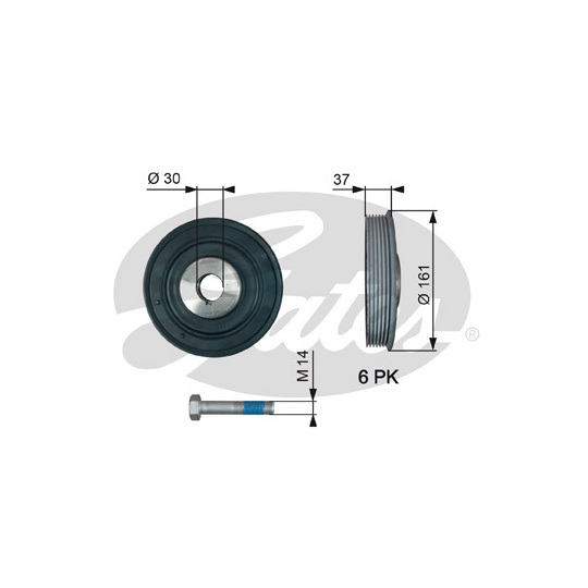 TVD1002A - Belt Pulley, crankshaft 