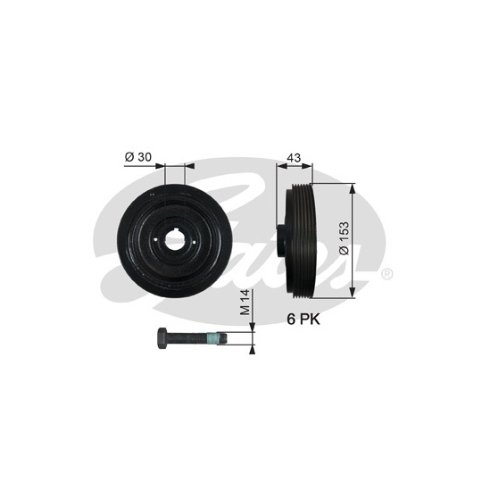 TVD1005A - Belt Pulley, crankshaft 