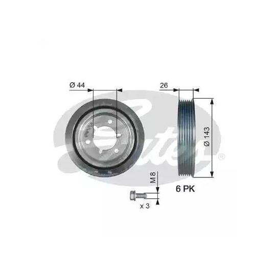 TVD1055A - Belt Pulley, crankshaft 