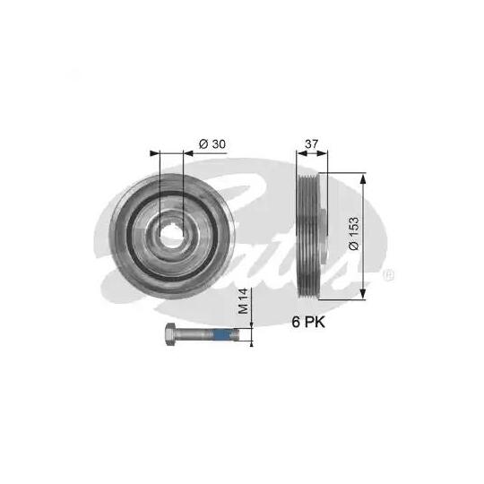 TVD1090A - Belt Pulley, crankshaft 