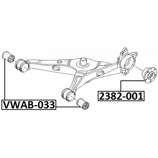 VWAB-033 - Control Arm-/Trailing Arm Bush 