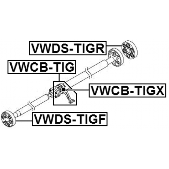 VWCB-TIG - Bearing, propshaft centre bearing 