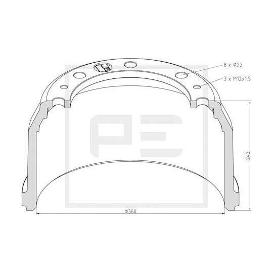 036.418-00A - Brake Drum 