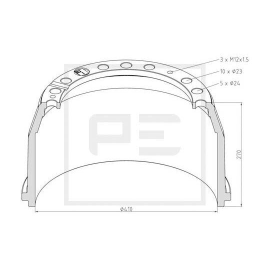 016.401-00A - Brake Drum 