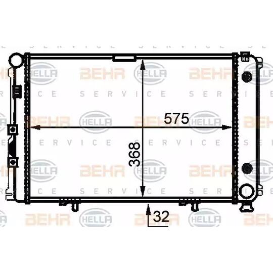 8MK 376 714-011 - Radiator, engine cooling 