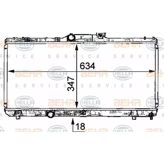 8MK 376 706-731 - Radiaator, mootorijahutus 