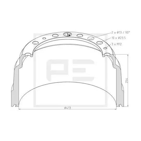 126.068-00A - Brake Drum 