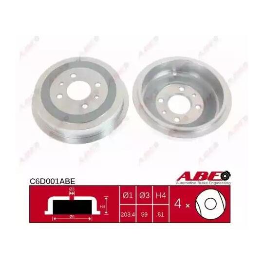 C6D001ABE - Brake Drum 