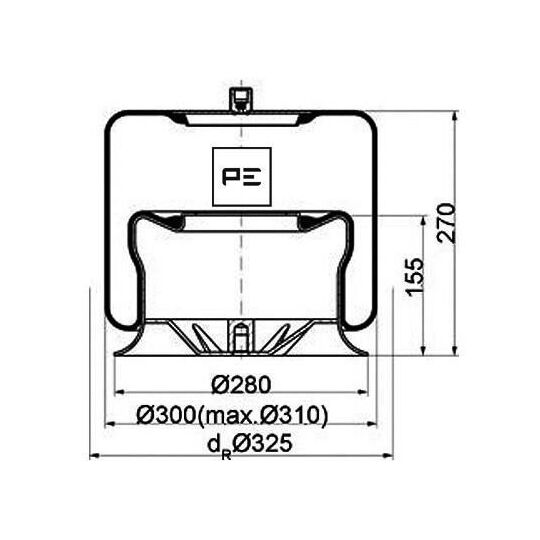 084.111-75A - Boot, air suspension 