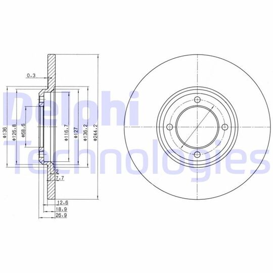 BG2061 - Brake Disc 