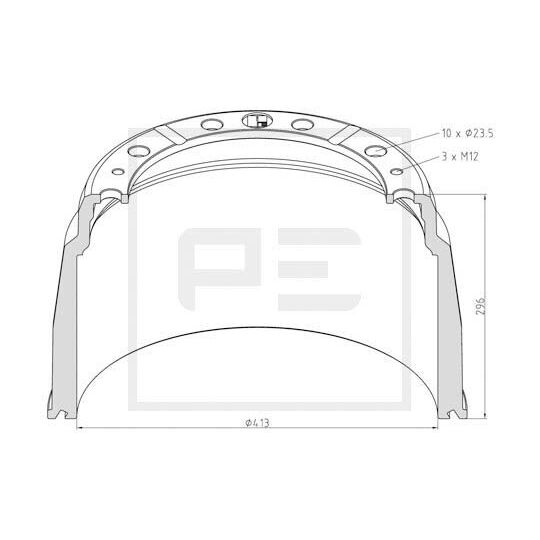 126.007-00A - Brake Drum 