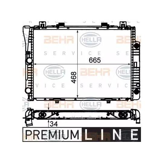 8MK 376 712-201 - Radiaator, mootorijahutus 