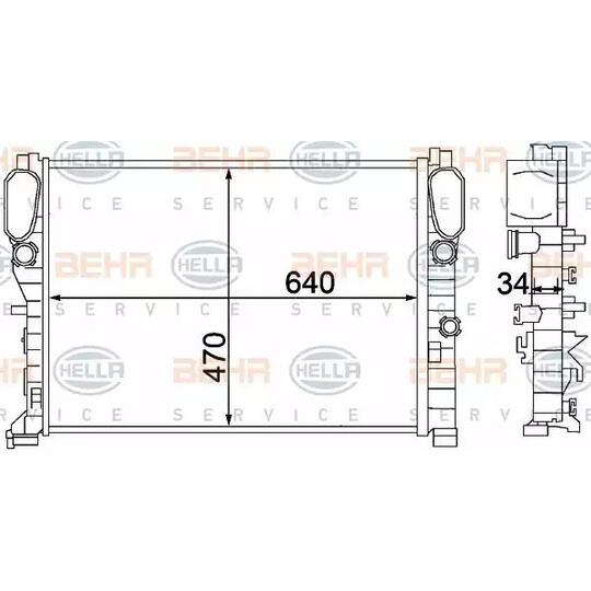 8MK 376 769-781 - Radiator, engine cooling 