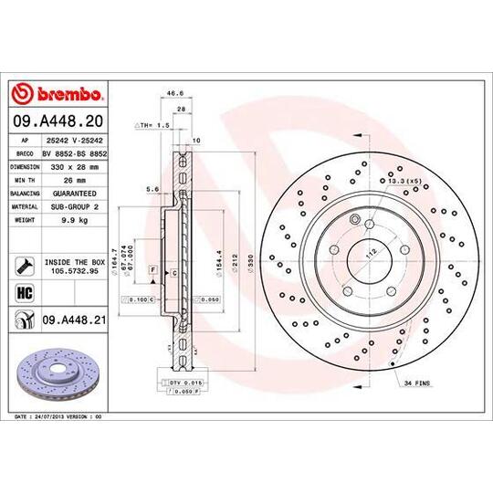 09.A448.21 - Brake Disc 