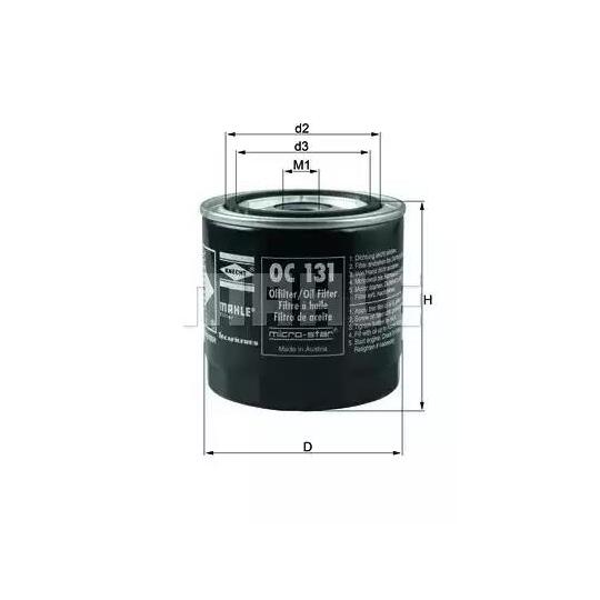 OC 131 - Oil filter 