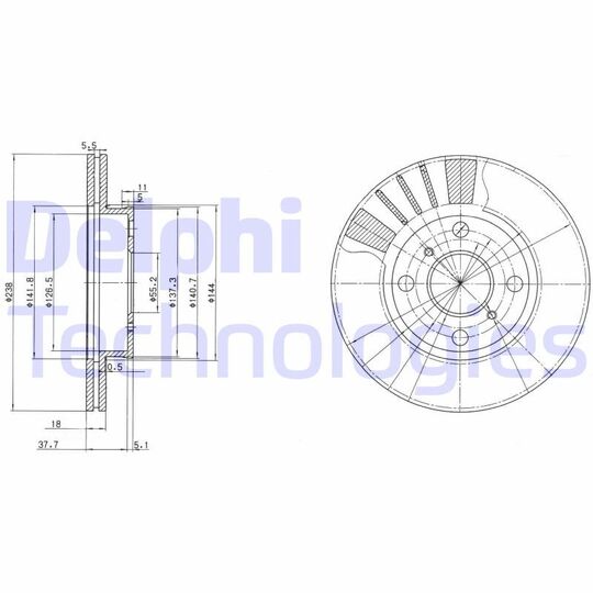 BG3424 - Brake Disc 