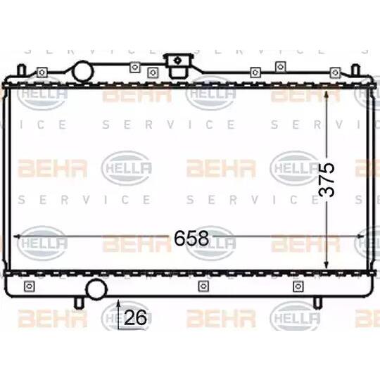 8MK 376 726-611 - Radiator, engine cooling 