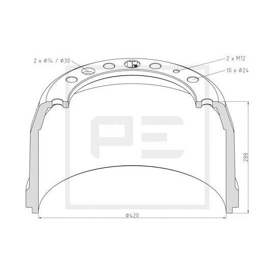 106.063-00A - Brake Drum 