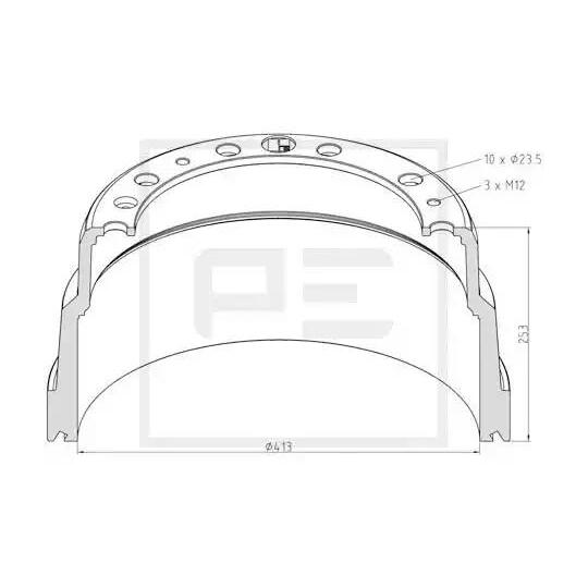 126.048-00A - Brake Drum 