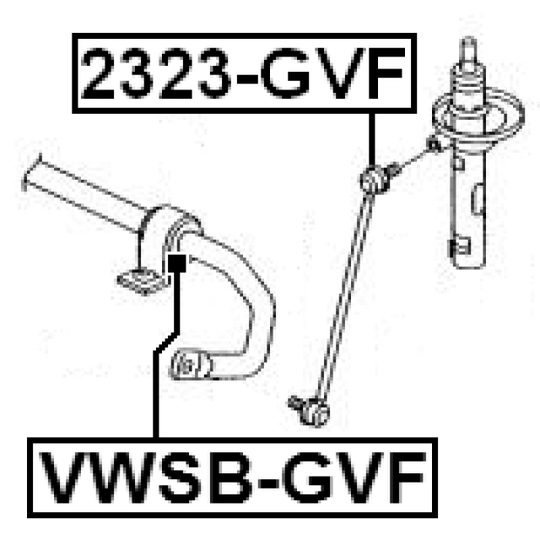 VWSB-GVF - Bussning, krängningshämmare 