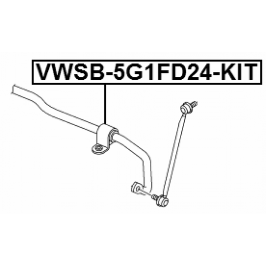 VWSB-5G1FD24-KIT - Bushings Kit, stabilizer bar 